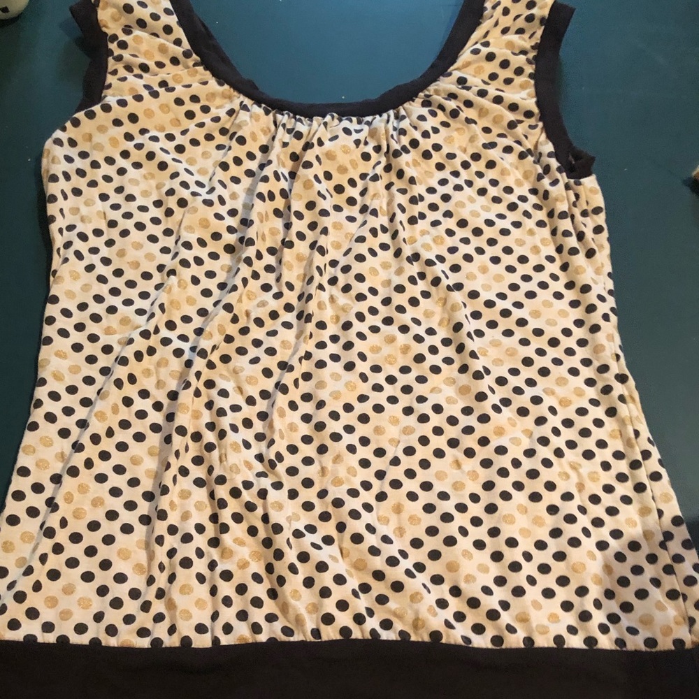 Women’s cap sleeve ruched tank gold brown shirt